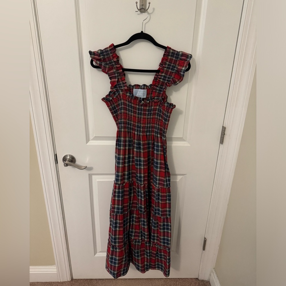 Hill House Ellie Nap Dress, Red Tartan, Medium